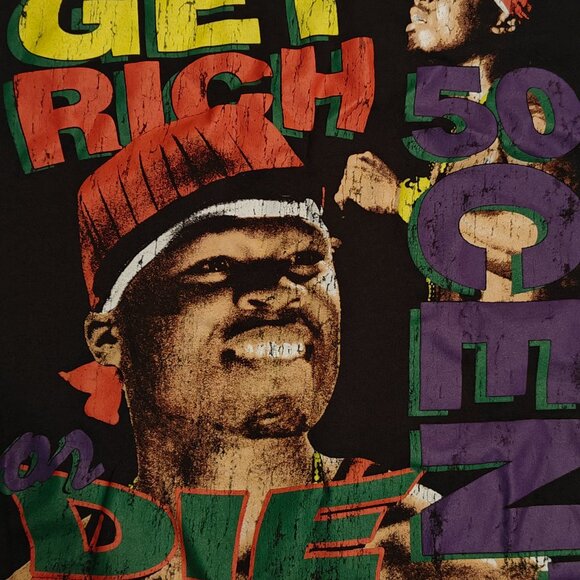 50 Cent Shirt Get Rich Or Die Tryin Find Me Old Navy In Da Club Graphic Rap L - Picture 5 of 7